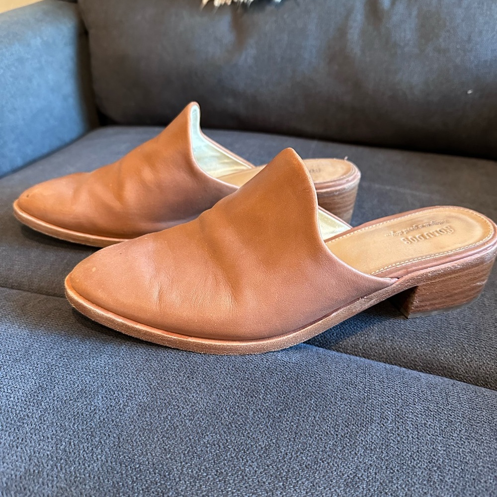 Soludos leather slides size 8 - Picture 5 of 6